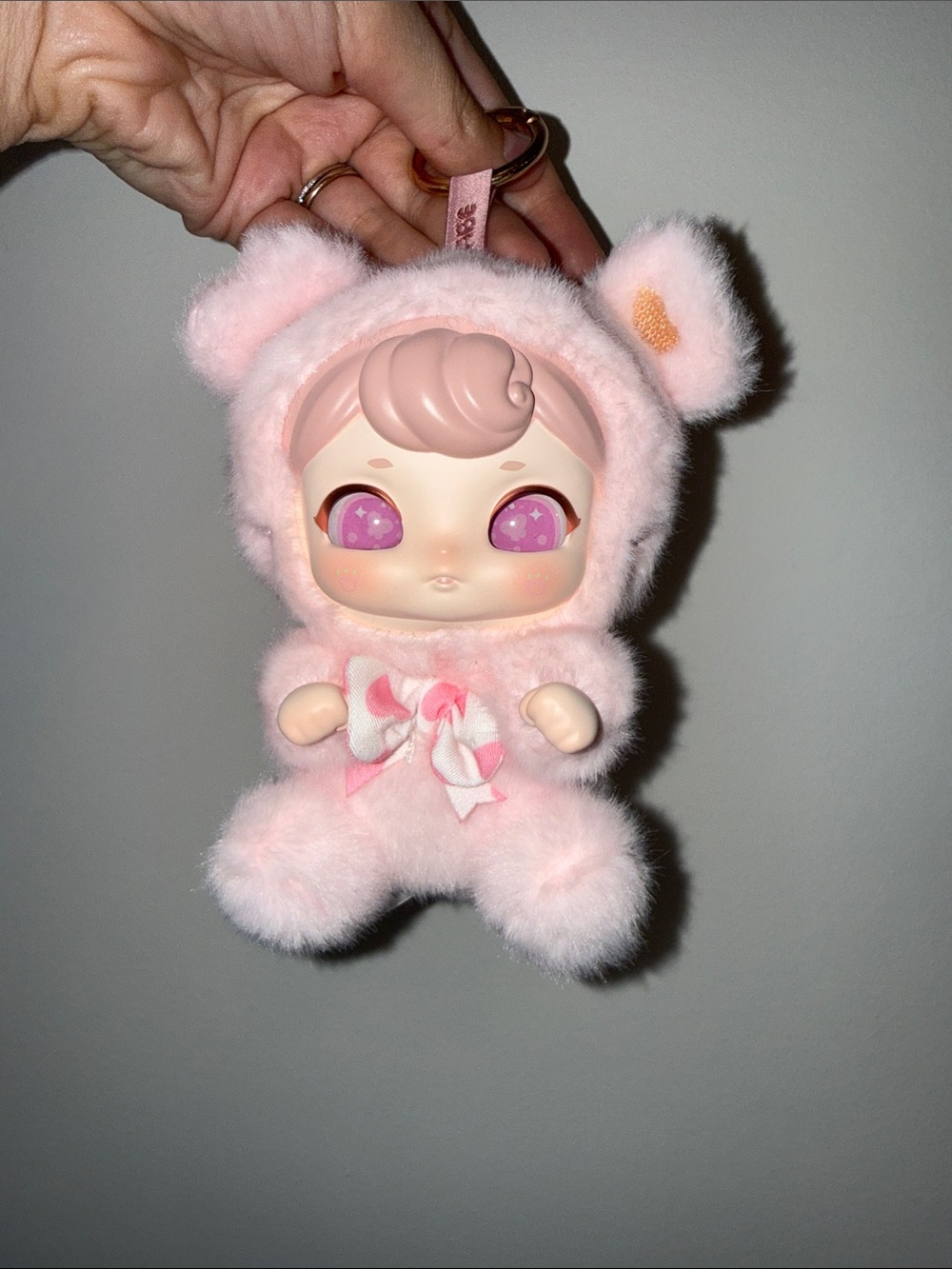 Pink Plush Doll Keychain - No Box